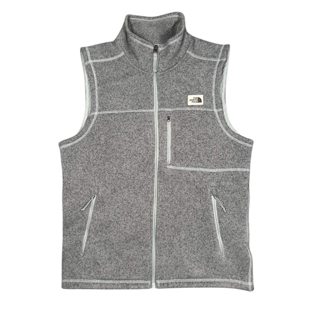 The North Face | Gordon Lyons Grey Fleece Full Zip Vest Size Medium